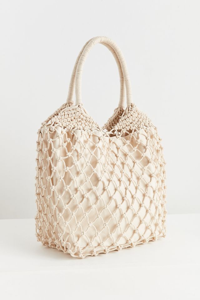 Macrame Slouchy Tote Bag #1