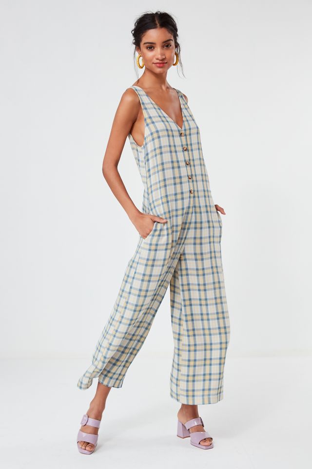 Urban outfitters cheap plaid jumpsuit