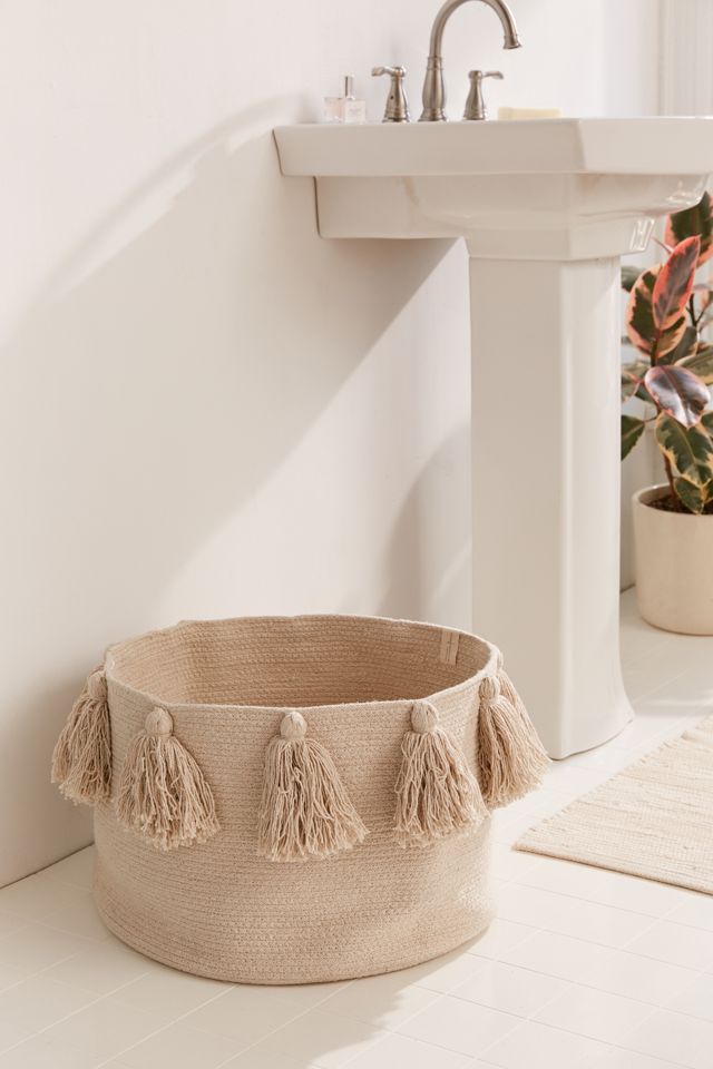 Lorena Canals Tassel Laundry Basket #1