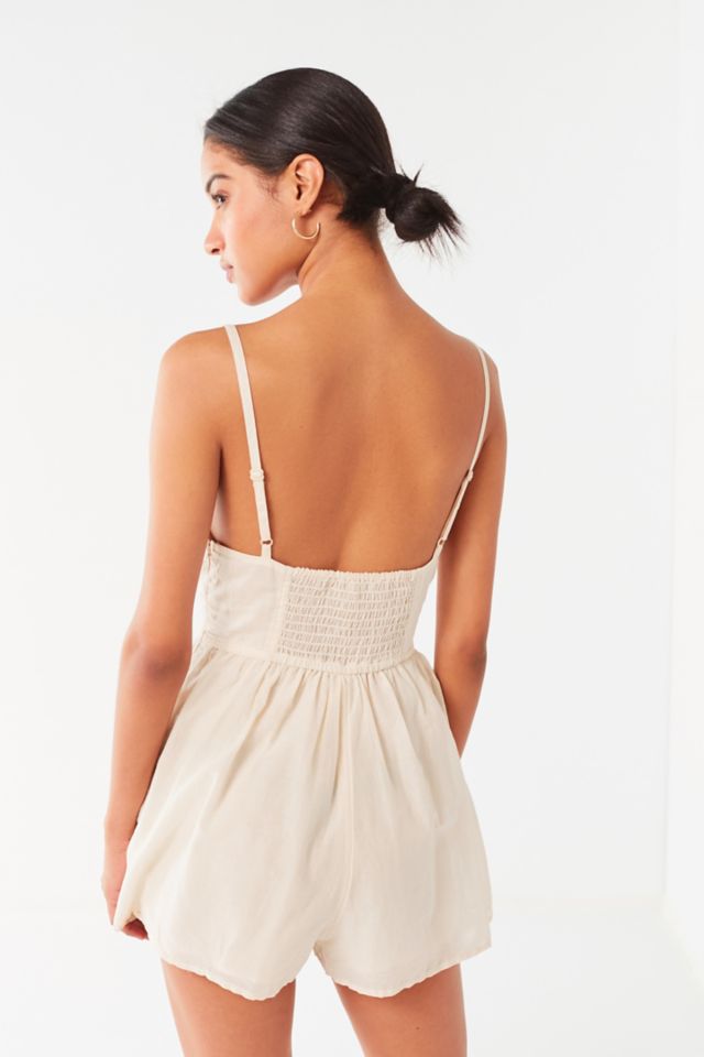 UO Dahlia Button-Down Romper #1