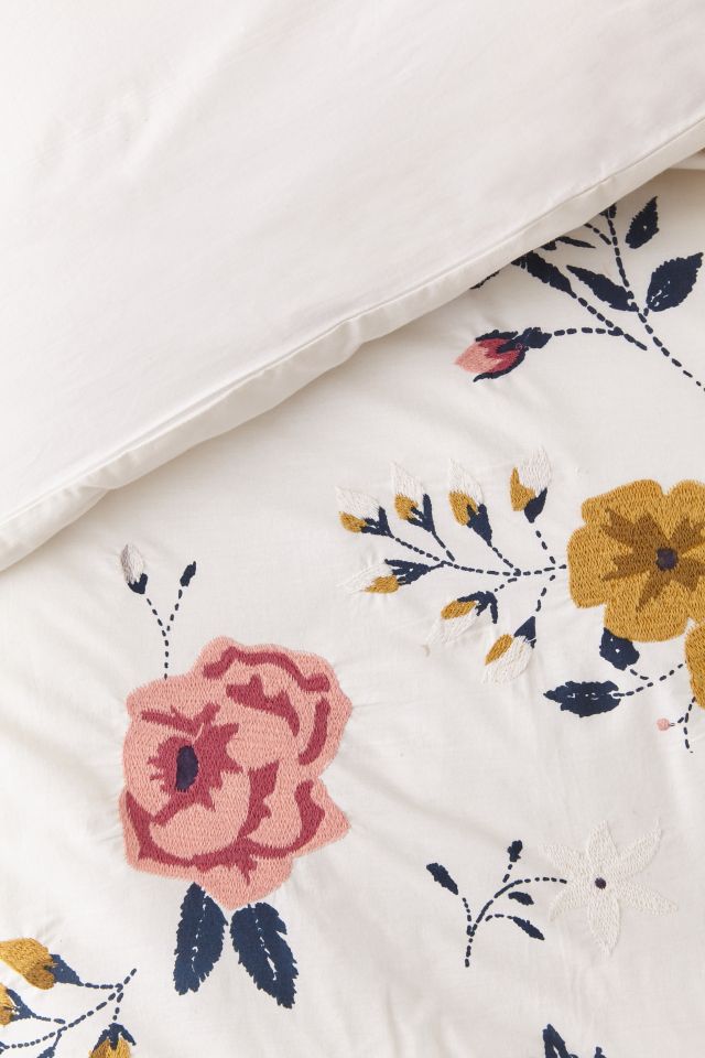 Housse de couette à fleurs brodées #3
