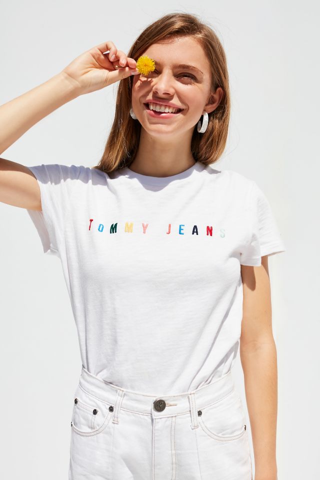 Tommy rainbow on sale t shirt