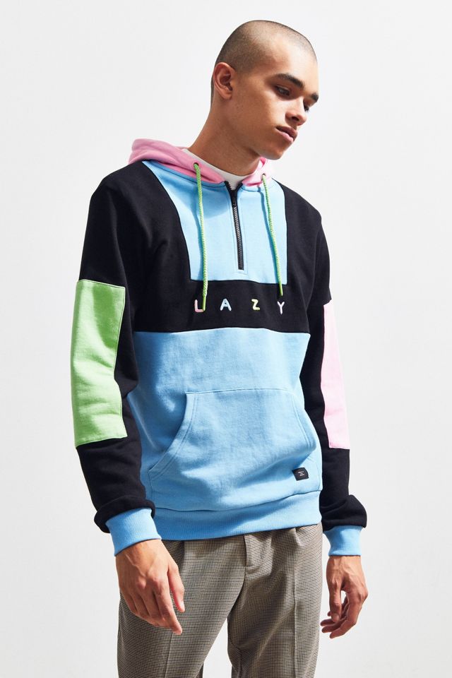 Lazy Oaf Color Panel Hoodie Sweatshirt | Urban Outfitters