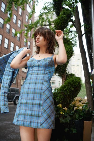 Urban outfitters outlet pink plaid dress