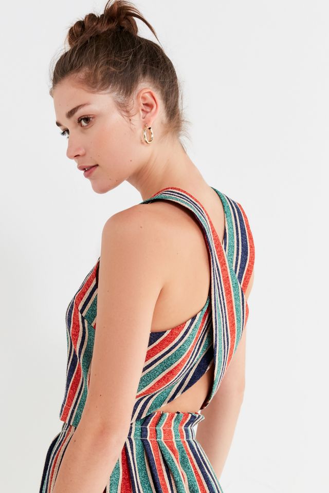 Moon River Striped Cross-Back Top #1