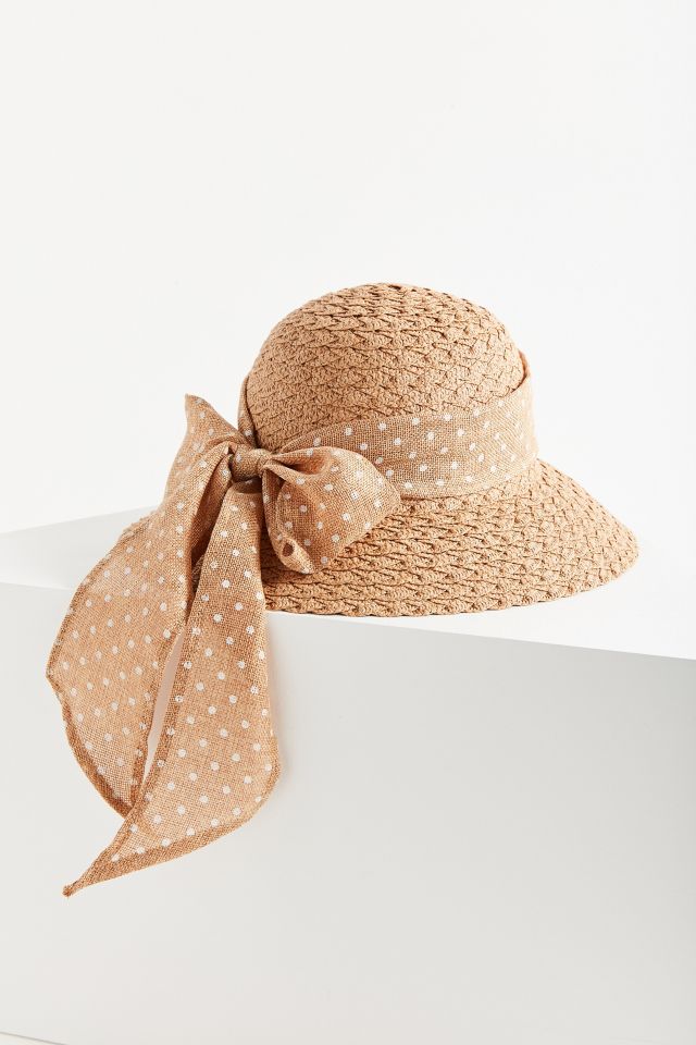 Textured Straw Cloche Hat #1