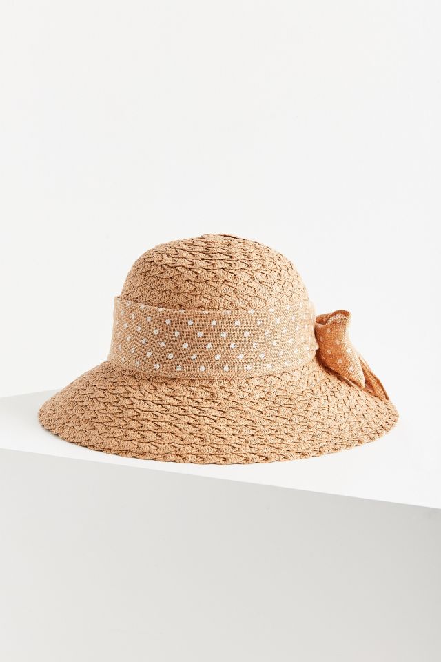 Textured Straw Cloche Hat #3