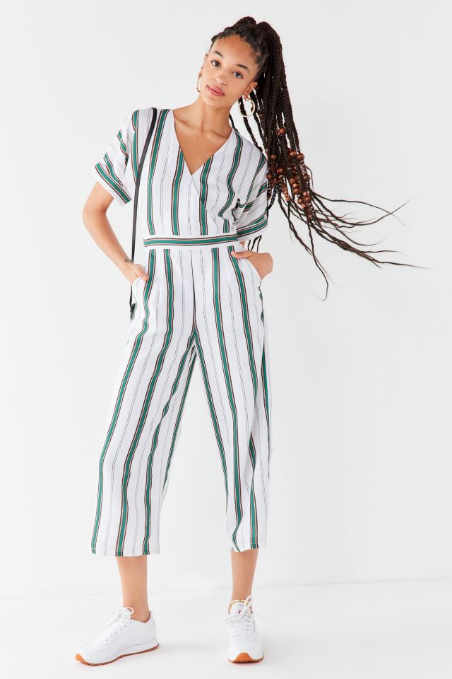 Joa store stripe jumpsuit