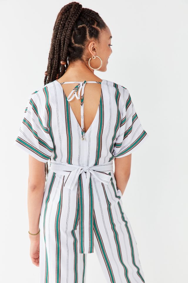 J.O.A Striped Tie-Back Jumpsuit #1