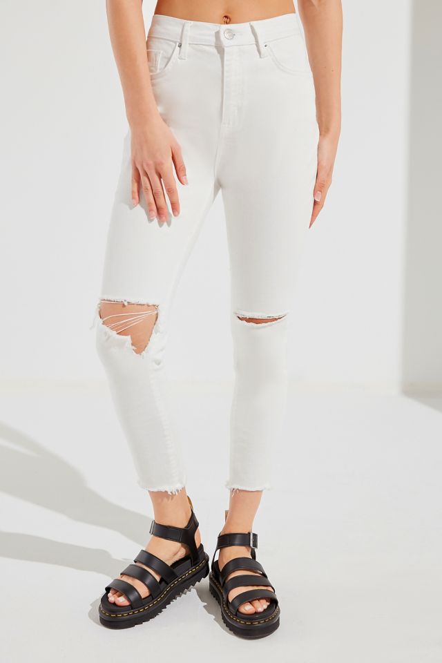 BDG Twig High-Rise Ripped Skinny Jean - White