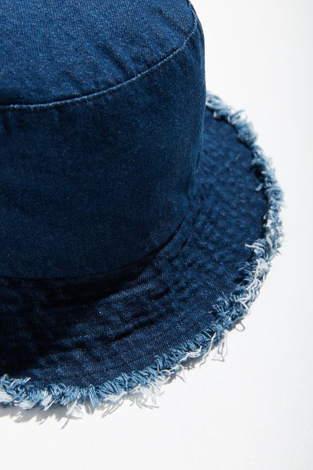 Raw Edge Denim Bucket Hat #2