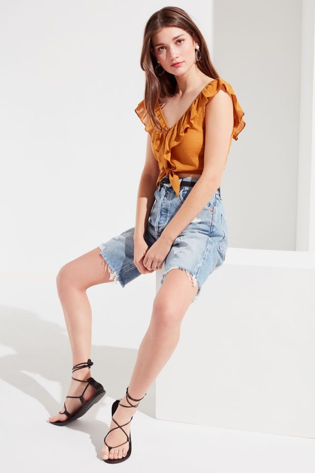 UO Mari Ruffle Tie-Front Top #2