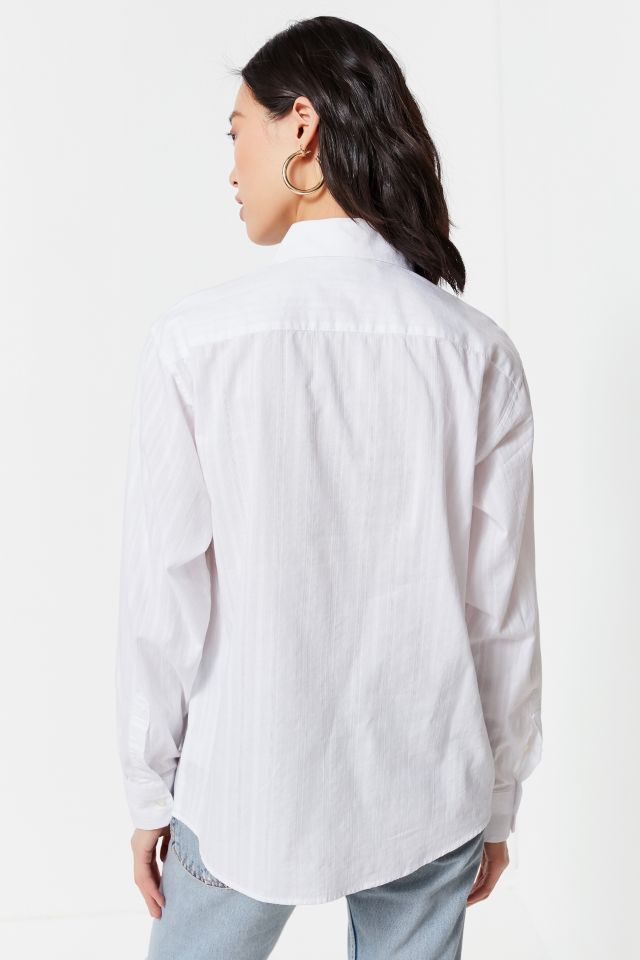 Vintage Embroidered Collar Button-Down Shirt #1