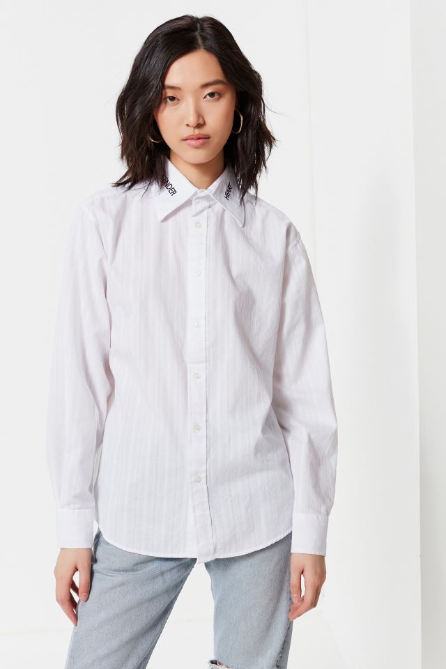 Vintage Embroidered Collar Button-Down Shirt #3