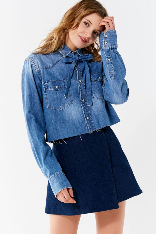 Urban Renewal Remade Bow-Tie Denim Shirt #3