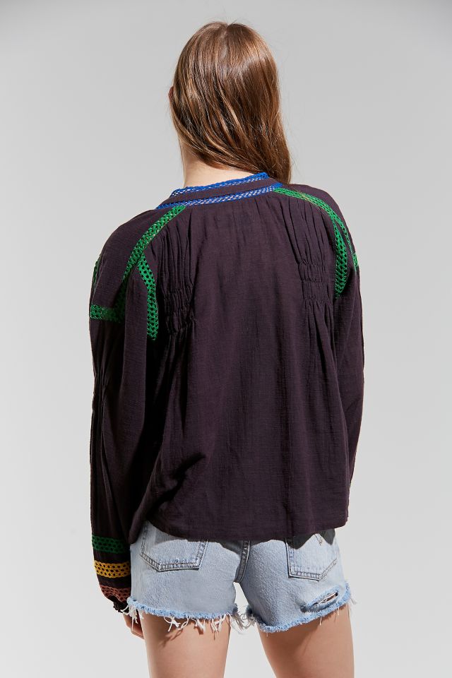 Blouse brodée à attache à gland Bonita UO #2