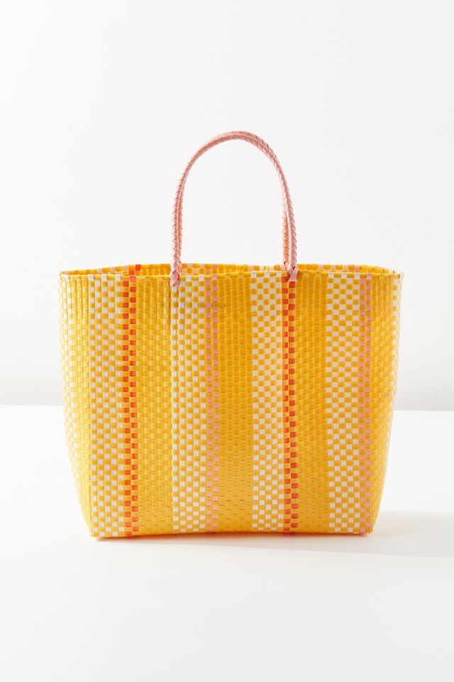 Sunny Stripe Woven Tote Bag #4
