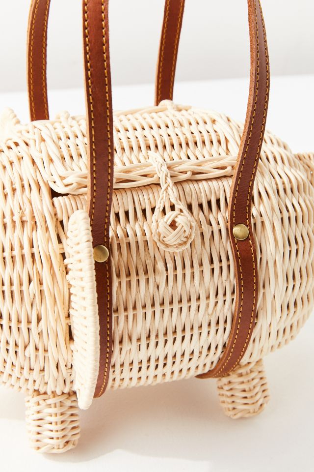 Wicker Elephant Bag #3