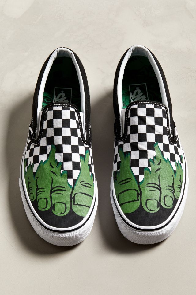 Vans X Marvel Hulk Checkerboard Slip-On Sneaker #4