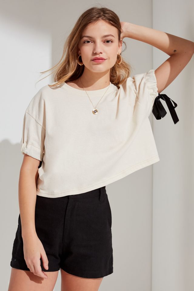 Urban Renewal Recycled Gathered Ribbon Tee