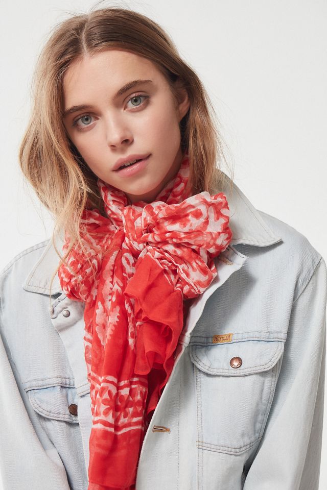 Extra-Large Oblong Printed Silky Scarf #2