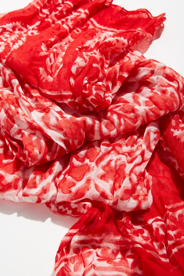 Extra-Large Oblong Printed Silky Scarf #3