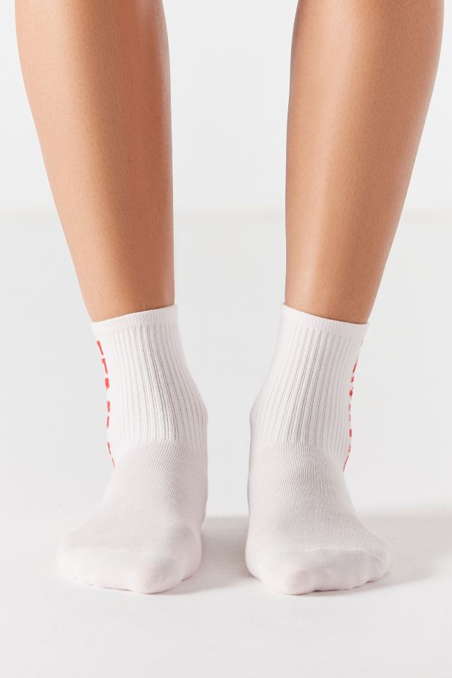 Chaussettes mi-mollet côtelées avec texte sur le côté Out From Under #1