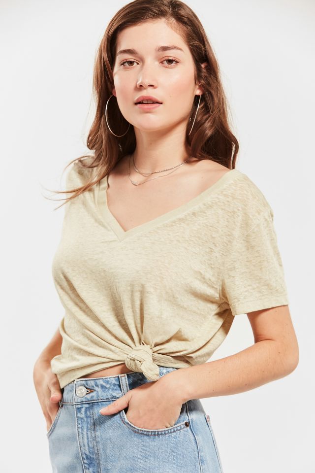 UO The Mom Oversized V-Neck Tee #3