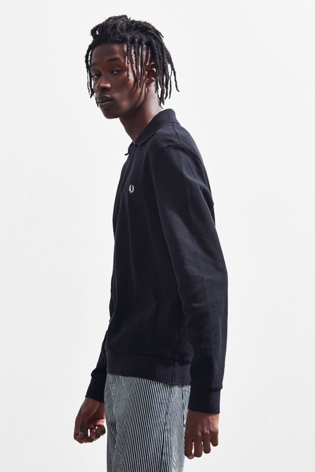 Maillot de rugby Waffle à empiècement en V Fred Perry #2