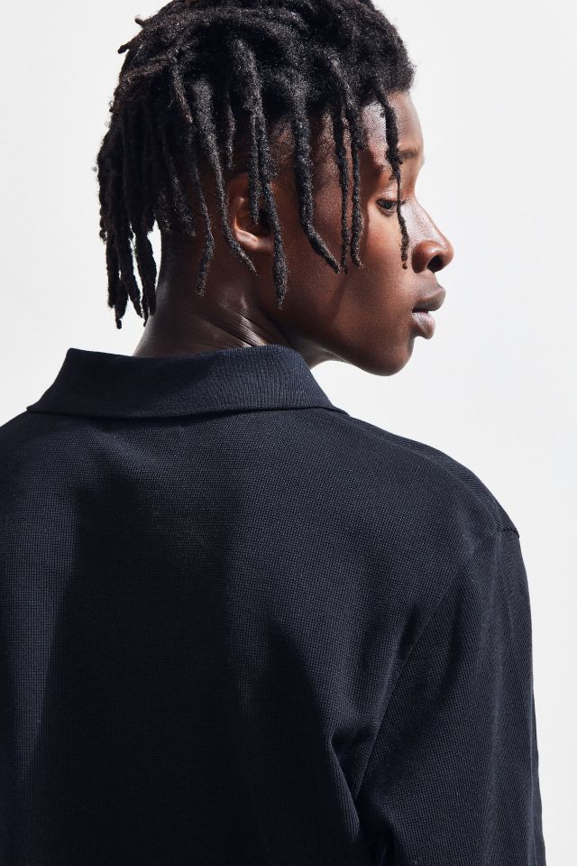 Maillot de rugby Waffle à empiècement en V Fred Perry #4