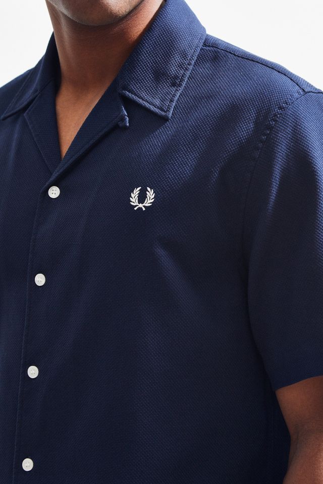 Fred Perry Pique Short Sleeve Button-Down Shirt #4
