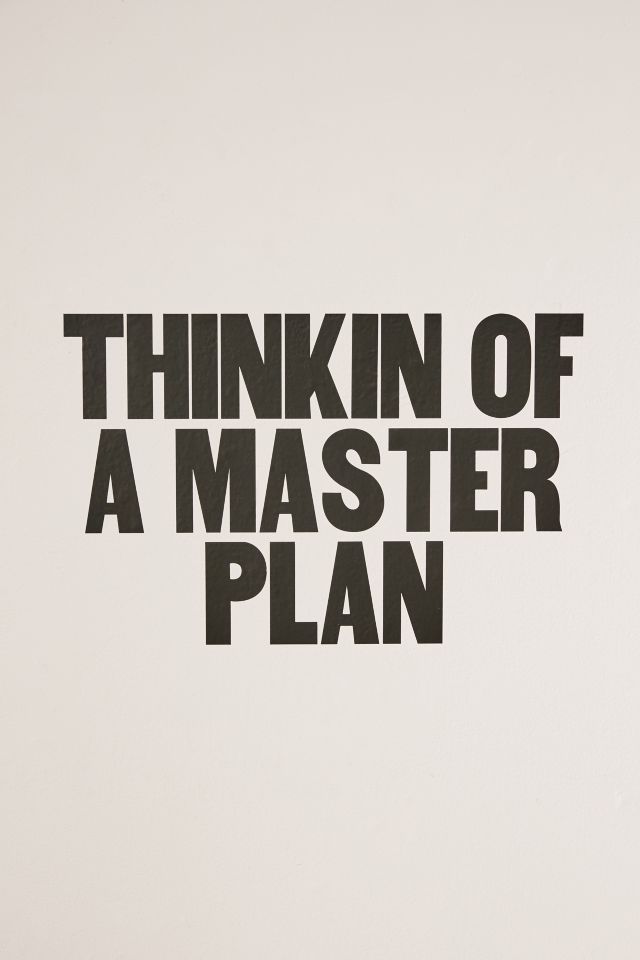 Thinking Of A Master Plan Wall Decal #2