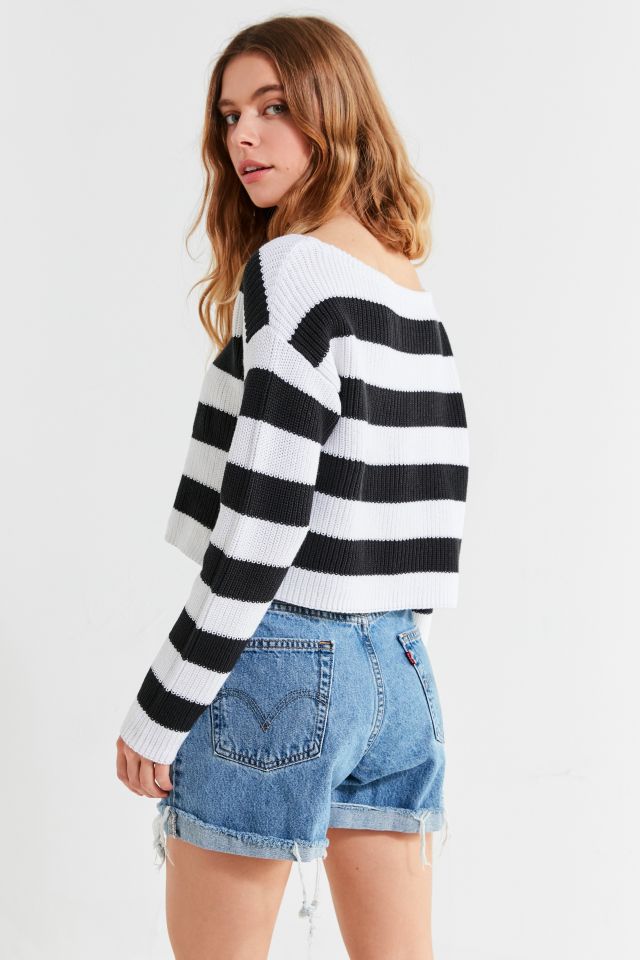UO Maxine Striped Cropped Sweater #1