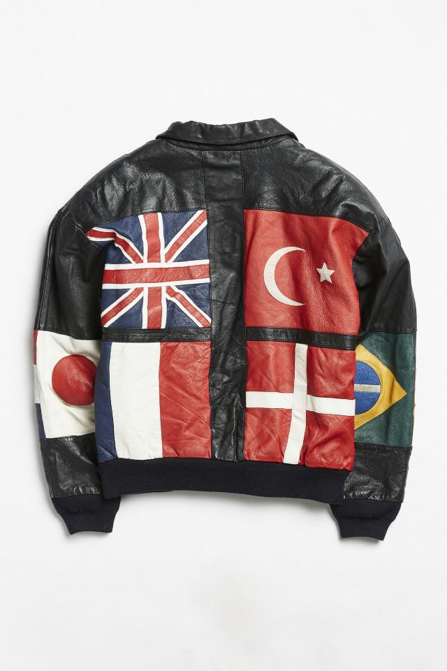 Vintage International Leather Bomber Jacket #1