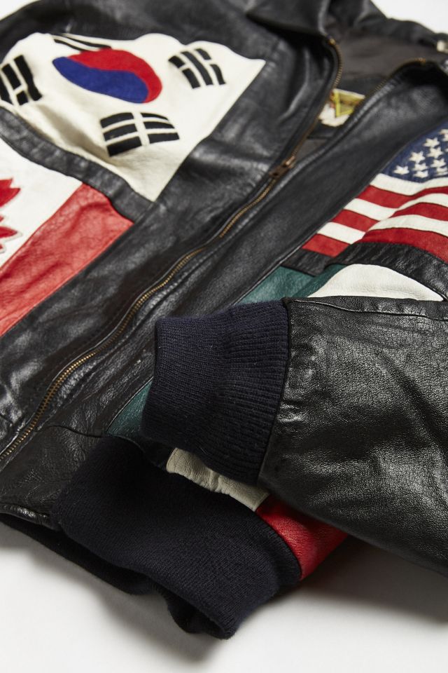 Vintage International Leather Bomber Jacket #2