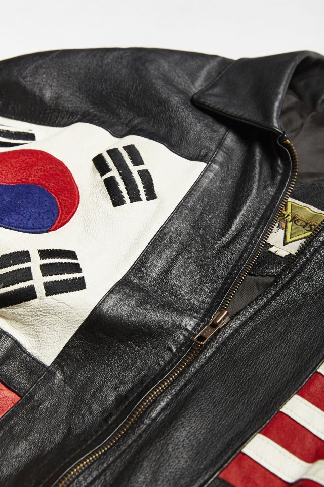 Vintage International Leather Bomber Jacket #4