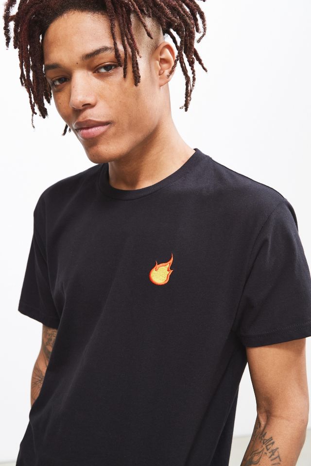 Embroidered Flame Tee #4