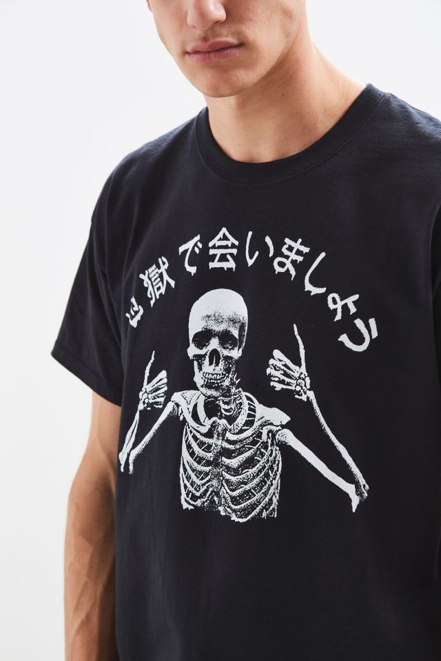 T-shirt squelette See You In Hell #4