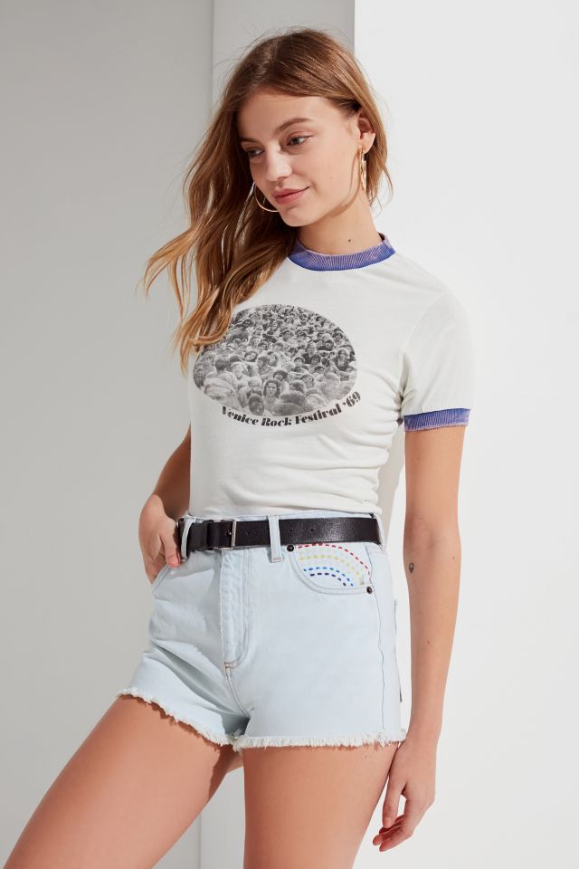 BDG Rainbow Embroidered Denim Short #1