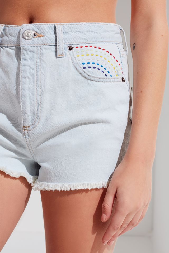 BDG Rainbow Embroidered Denim Short #2