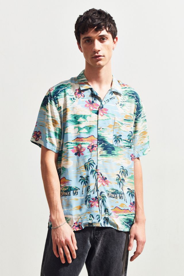 UO Hula Girls Rayon Short Sleeve Button-Down Shirt #2