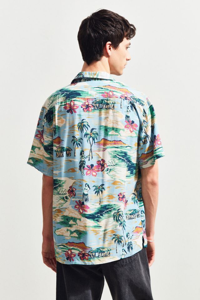UO Hula Girls Rayon Short Sleeve Button-Down Shirt #3