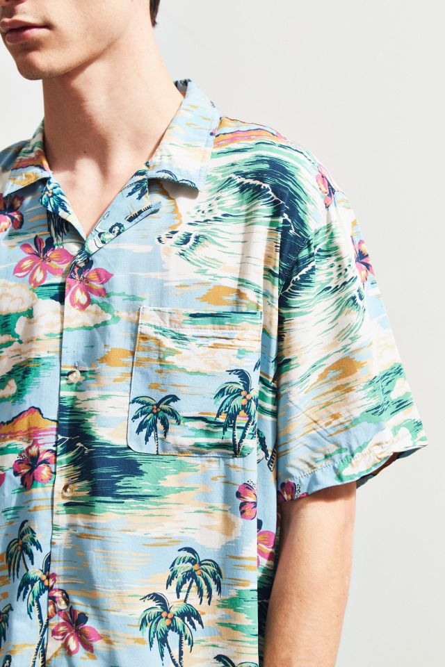 UO Hula Girls Rayon Short Sleeve Button-Down Shirt #4