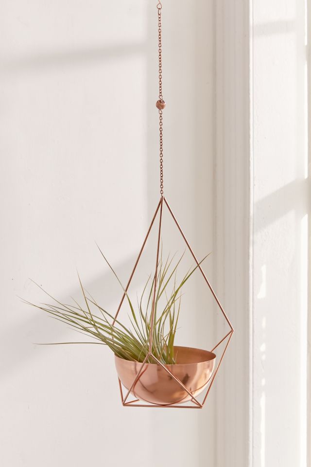 Gracie Geo Metal Hanging Planter