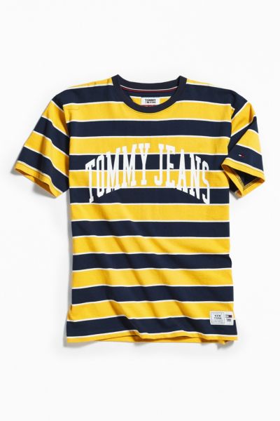 Tommy jeans collegiate stripe hot sale tee