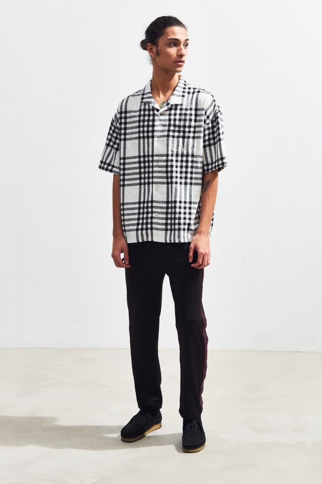 UO Checked Relaxed Half Sleeve Dad Button-Down Shirt #5