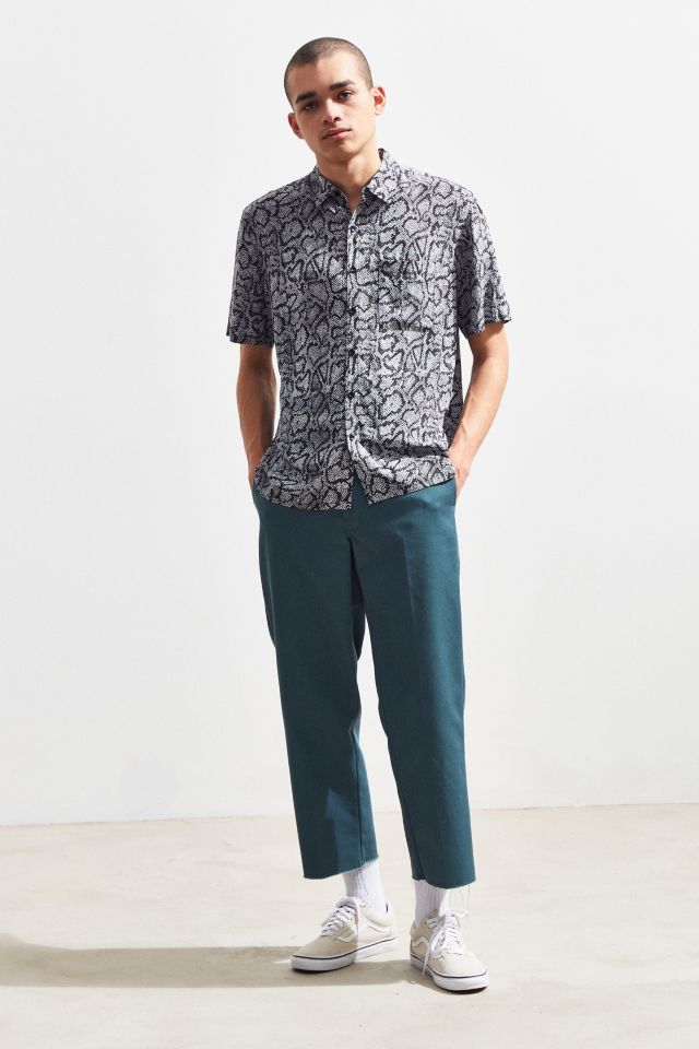 UO Python Rayon Short Sleeve Button-Down Shirt #5