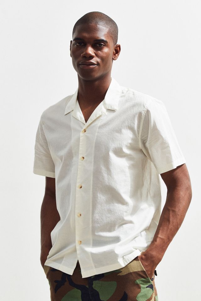 UO Camp Collar Short Sleeve Button-Down Shirt | Urban Outfitters