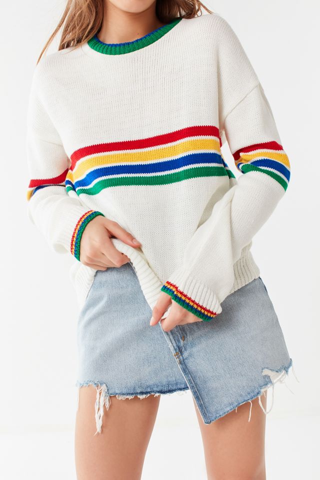 UO Bailey Rainbow Striped Sweater #1