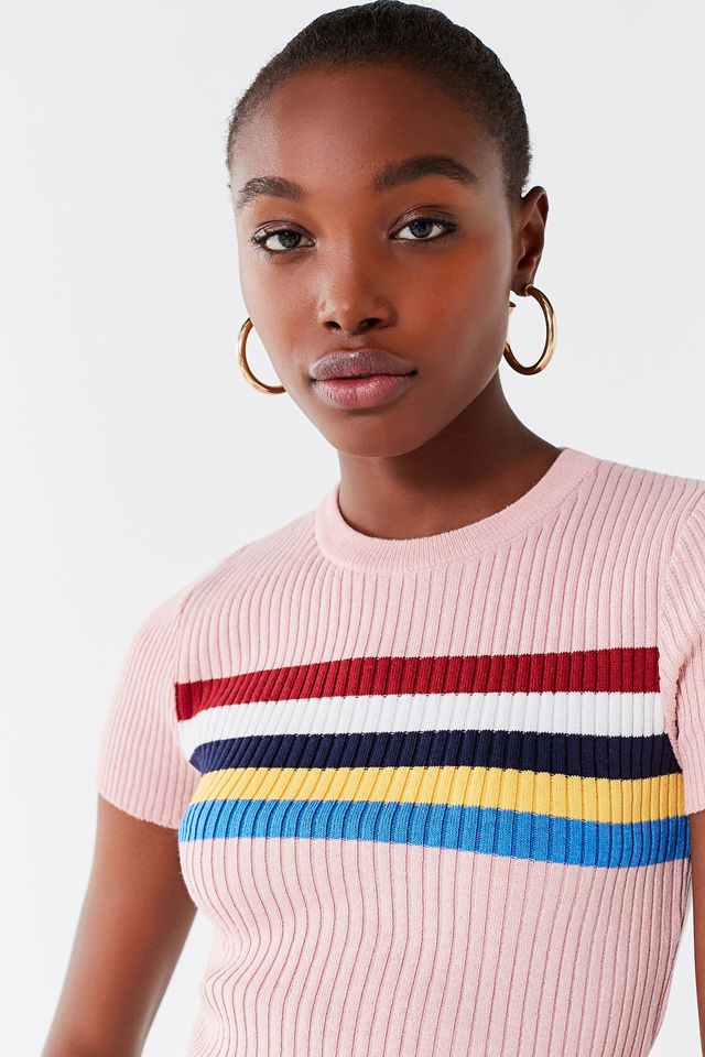 UO Lizzie Striped Sweater Tee | Urban Outfitters